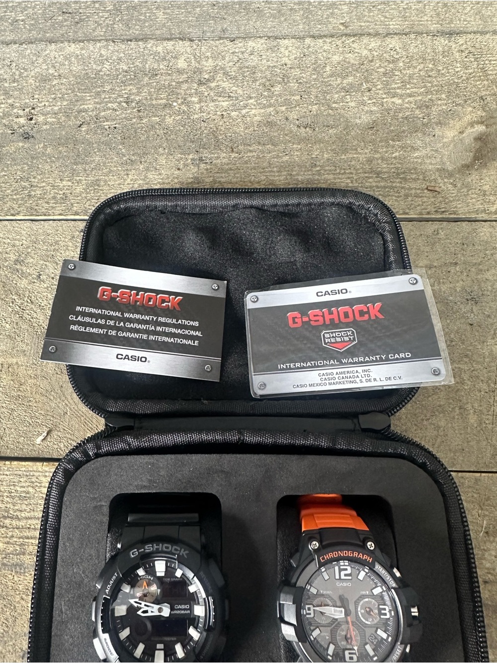 Casio G-Shock G-LIDE GAX-100B-1A MCW100H-4AV Orange Black In Case